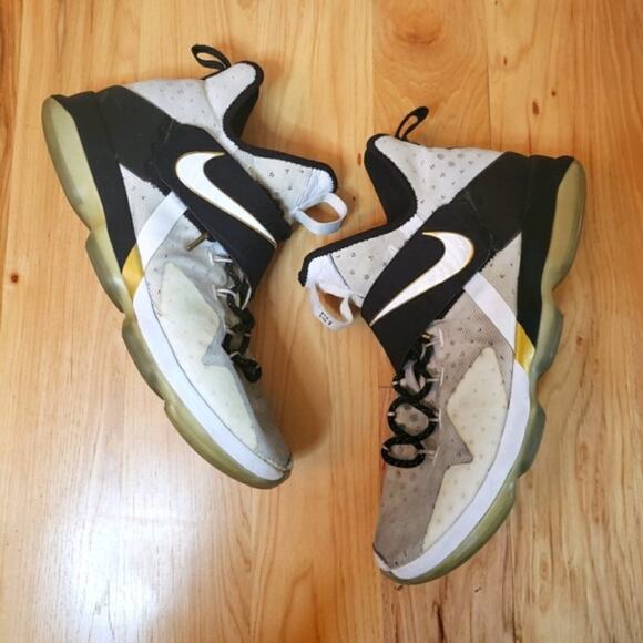 Nike Other - Nike LeBron XIV 860634-100 Sneakers Mens 14 High Top Leather BHM Basketball Y2K